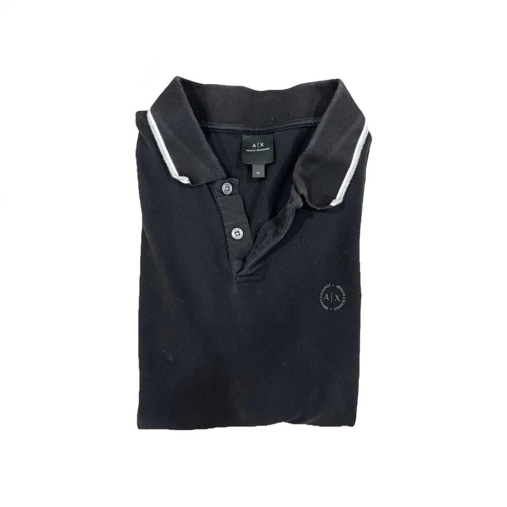 ARMANI EXCHANGE MENS BLACK POLO SHIRT SIZE XL GREAT CONDITION!